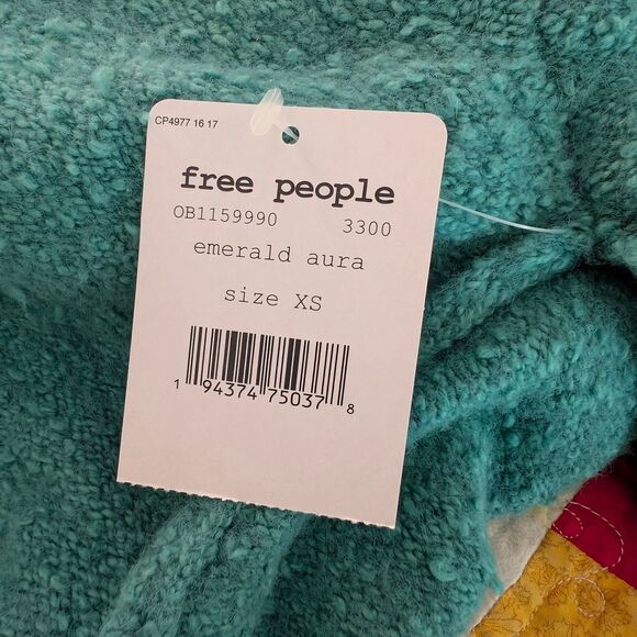 Free People Green V-Neck Sweater - Picture 6 of 7